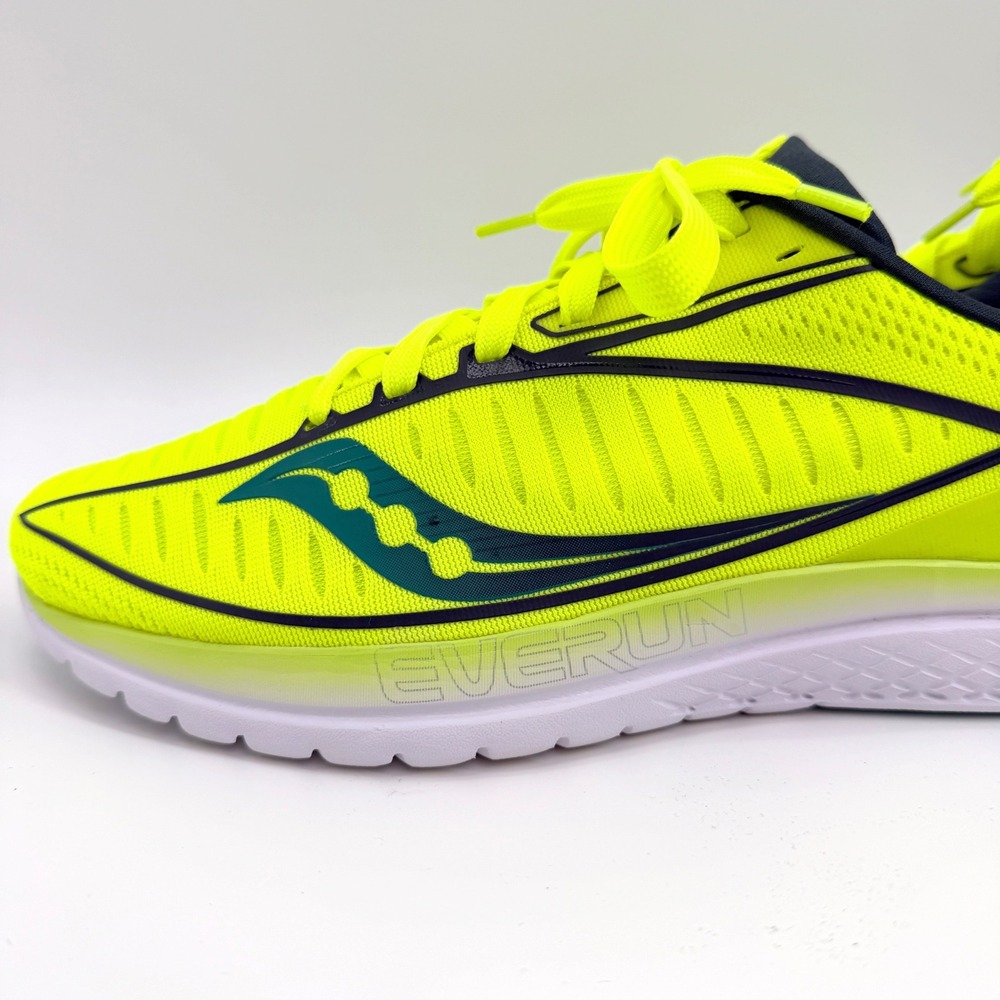 Saucony Kinvara 10 Shoes Mens Size 9  Yellow Low Top Running EVERUN Neon Sneaker - Picture 4 of 15